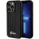 Kryt Guess SEQUIN SCRIPT METAL iPhone 13 Pro - black