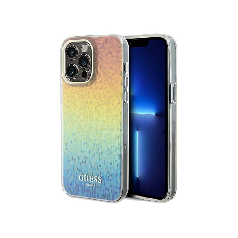 Kryt Guess IML FASETOVANÉ ZRCADLO pro iPhone 13 Pro Max - multikolor