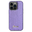 Kryt Guess SEQUIN SCRIPT METAL iPhone 13 Pro Max - fialová