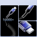 Joyroom S-A43 Crystal-Clear Series 60W USB-C - USB-C spiral cable 1.5m - black