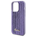 Kryt Guess SEQUIN SCRIPT METAL iPhone 13 Pro Max - fialová