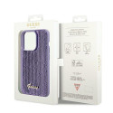 Kryt Guess SEQUIN SCRIPT METAL iPhone 13 Pro Max - fialová