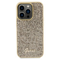 Kryt Guess Disco Metal Script iPhone 14 Pro - zlatá