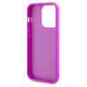 Kryt Guess DISCO METAL SCRIPT iPhone 14 Pro - fuchsia