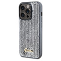 Kryt GUESS Sequin Script Metal iPhone 14 Pro Max - stříbrná