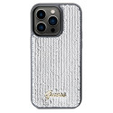 Kryt GUESS Sequin Script Metal iPhone 14 Pro Max - stříbrná