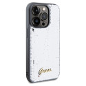 Kryt GUESS Sequin Script Metal iPhone 14 Pro Max - stříbrná