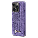 Kryt Guess Sequin Script Metal iPhone 14 Pro Max fialová