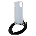 Kryt Guess Crossbody Cord 4G Print iPhone 15/14/13 černý
