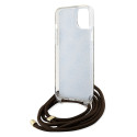 Pouzdro Guess CROSSBODY CORD 4G Print iPhone 15/14/13 – hnědé