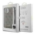 Pouzdro Guess CROSSBODY CORD 4G Print iPhone 15/14/13 – hnědé