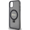 Kryt Guess RING STAND SCRIPT GLITTER iPhone 11 / XR - černý