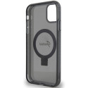 Kryt Guess RING STAND SCRIPT GLITTER iPhone 11 / XR - černý