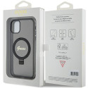 Kryt Guess RING STAND SCRIPT GLITTER iPhone 11 / XR - černý