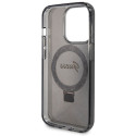 Kryt Guess Ring Stand Script Glitter pro iPhone 13 - black