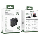 Acefast A97 PD100W GaN Wall Charger (3 x USB-C + USB-A) with UK Plug - Black