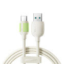 Kabel Joyroom S-A53 3A USB-A na USB-C s fluorescenčním koncem 1,2 m - béžový