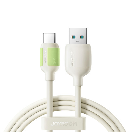 Kabel Joyroom S-A53 3A USB-A na USB-C s fluorescenčním koncem 1,2 m - béžový