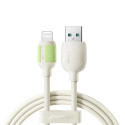 Kabel Joyroom S-A53 3A USB-A na Lightning s fluorescenčním koncem 2 m - béžový