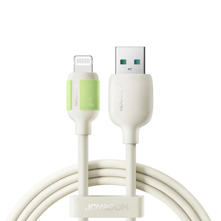 Kabel Joyroom S-A53 3A USB-A na Lightning s fluorescenčním koncem 2 m - béžový