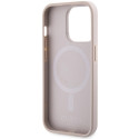 Kryt Guess 4G Printed Stripes MagSafe pro iPhone 15 Pro - růžová