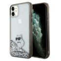 Kryt Karl Lagerfeld LIQUID GLITTER Choupette pro iPhone 11/XR - transp