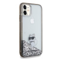Kryt Karl Lagerfeld LIQUID GLITTER Choupette pro iPhone 11/XR - transp
