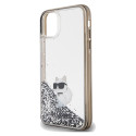 Kryt Karl Lagerfeld LIQUID GLITTER Choupette pro iPhone 11/XR - transp