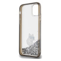 Kryt Karl Lagerfeld LIQUID GLITTER Choupette pro iPhone 11/XR - transp