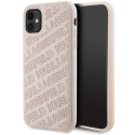 Kryt Karl Lagerfeld QUILTED K Pattern iPhone 11/XR - růžový