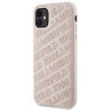Kryt Karl Lagerfeld QUILTED K Pattern iPhone 11/XR - růžový