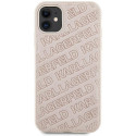 Kryt Karl Lagerfeld QUILTED K Pattern iPhone 11/XR - růžový