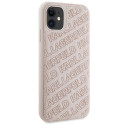Kryt Karl Lagerfeld QUILTED K Pattern iPhone 11/XR - růžový