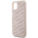 Kryt Karl Lagerfeld QUILTED K Pattern iPhone 11/XR - růžový