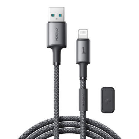 Kabel Joyroom S-A50 Unlimited Series 3A USB-A na Lightning s magnetickým organizérem 1,2 m - šedý