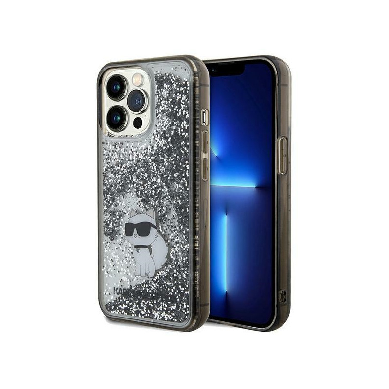 Kryt Karl Lagerfeld LIQUID GLITTER CHOUPETTE pro iPhone 13 Pro Max - transparent