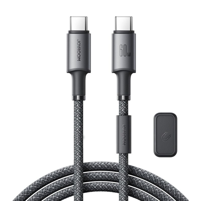 Kabel Joyroom S-A50 Unlimited Series 60W USB-C na USB-C s magnetickým organizérem 1,2 m - šedý