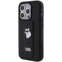 Kryt Karl Lagerfeld CHOUPETTE GRIPSTAND pro iPhone 14 Pro - černý