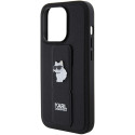 Kryt Karl Lagerfeld CHOUPETTE GRIPSTAND pro iPhone 14 Pro - černý