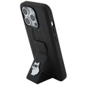 Kryt Karl Lagerfeld CHOUPETTE GRIPSTAND pro iPhone 14 Pro - černý