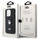 Kryt Karl Lagerfeld CHOUPETTE GRIPSTAND pro iPhone 14 Pro - černý