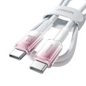 Joyroom S-A42 Crystal-Clear Series 60W USB-C - USB-C cable 1.2m - white