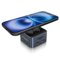 Hub USB-C 12v1 Wozinsky WHBC09Y8S multifunkční, s funkcí bezdrátového nabíjení, hliníkový, s kabelem 15 cm - šedý