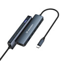 Hub USB-C 6v1 Wozinsky WHBC10Y4S multifunkční, hliníkový, s kabelem 25 cm - šedý