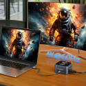 Hub USB-C 12v1 Wozinsky WHBC09Y8S multifunkční, s funkcí bezdrátového nabíjení, hliníkový, s kabelem 15 cm - šedý