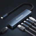 USB-C 6 in 1 Hub Wozinsky WHBC10Y4S Multifunctional, Aluminum, with 25 cm Cable - Gray