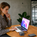 Hub USB-C 12v1 Wozinsky WHBC09Y8S multifunkční, s funkcí bezdrátového nabíjení, hliníkový, s kabelem 15 cm - šedý