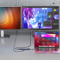 Hub USB-C 6v1 Wozinsky WHBC10Y4S multifunkční, hliníkový, s kabelem 25 cm - šedý