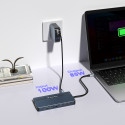 USB-C Hub 14 in 1 Wozinsky WDS03Y5S Multifunctional, Aluminum, for 3 Monitors, with 15 cm Cable - Gray