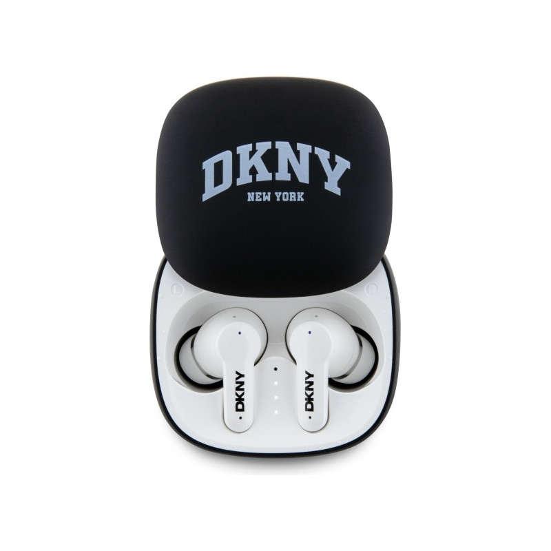 DKNY TWS BT 3D Rubber Matte Finish Bluetooth Headphones - Black